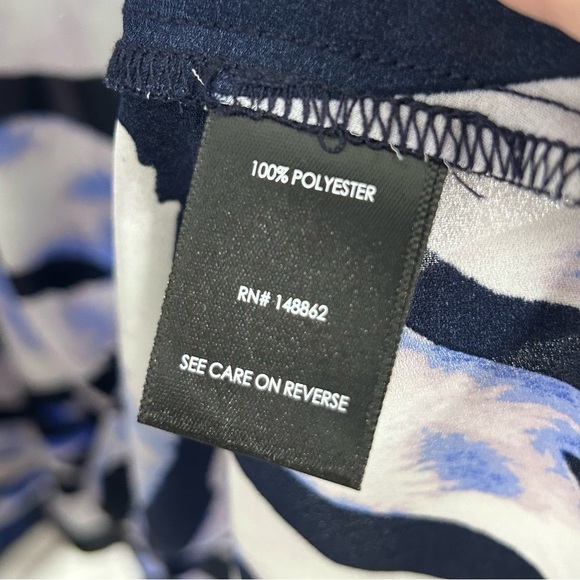 NWT Torrid Tops Torrid Navy Zebra Georgette Peplum Blouse - Picture 12 of 15